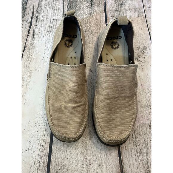 CROCS Men’s Walu Khaki Casual Slip-On Loafers / Size: 12 - Picture 2 of 11